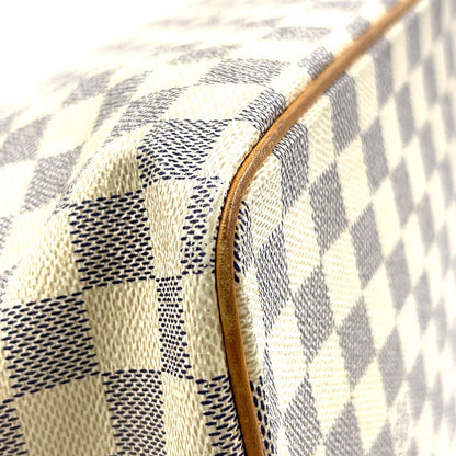 Louis Vuitton Damier Azur Leather White Tote Gold — view 8