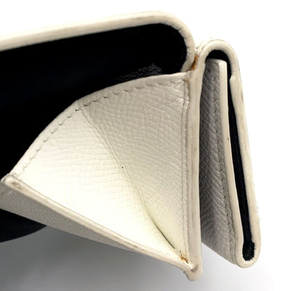 Balenciaga Ville Leather White Mini Wallet Silver — view 6