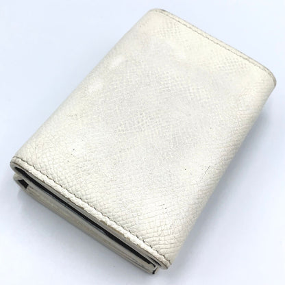 Balenciaga Ville Leather White Mini Wallet Silver — view 5