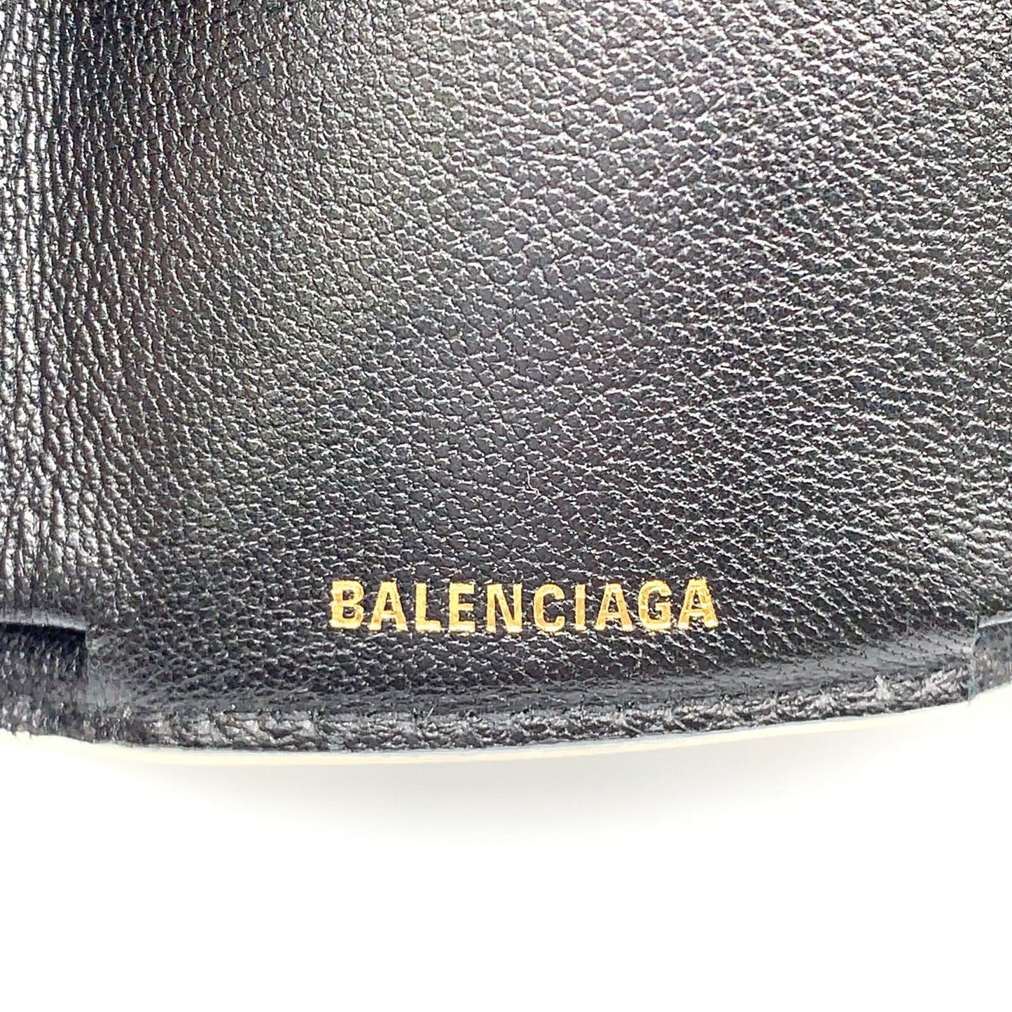 Balenciaga Ville Leather White Mini Wallet Silver — view 4