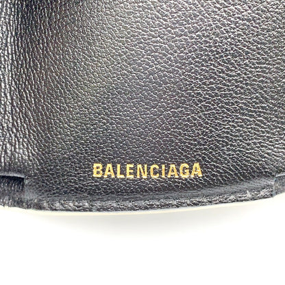 Balenciaga Ville Leather White Mini Wallet Silver — view 4
