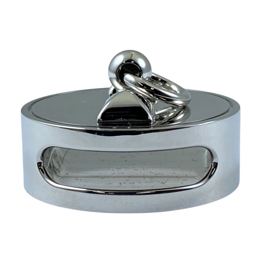 Hermes Medallion Collier de Chien Twilly Ring Scarf Metal Silver Accent — view 5
