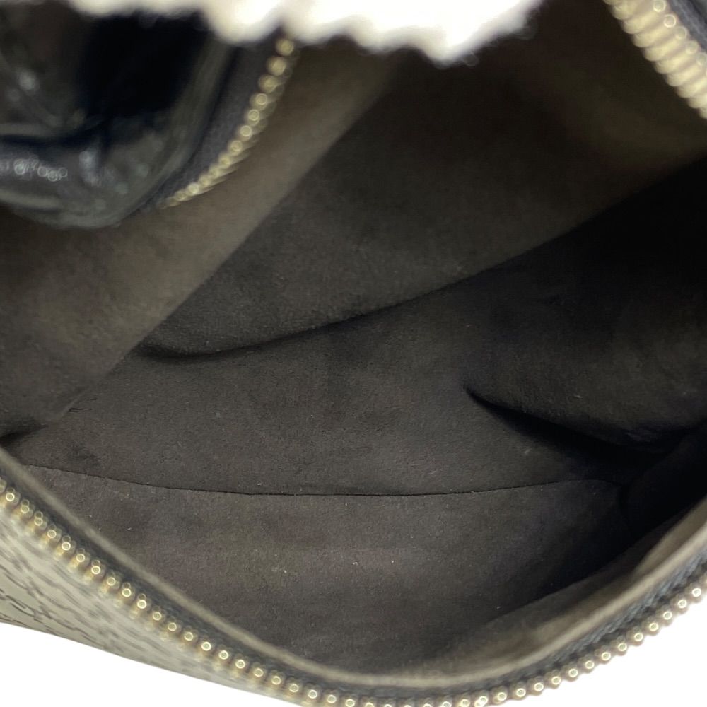Gucci Guccissima Cross Belt Bag GG Logo Leather Black Mode Practical — view 8