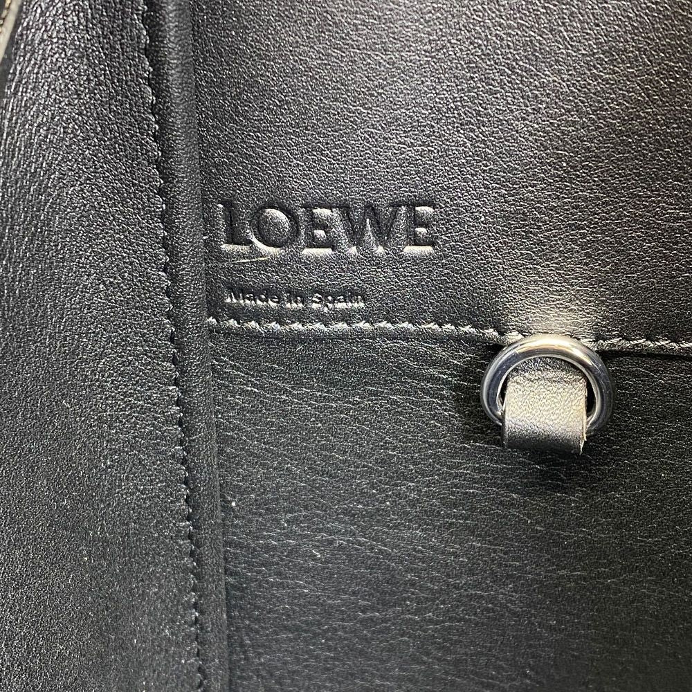 Loewe Hammock Bag Handbag Leather Suede Beige Black Feminine — view 9