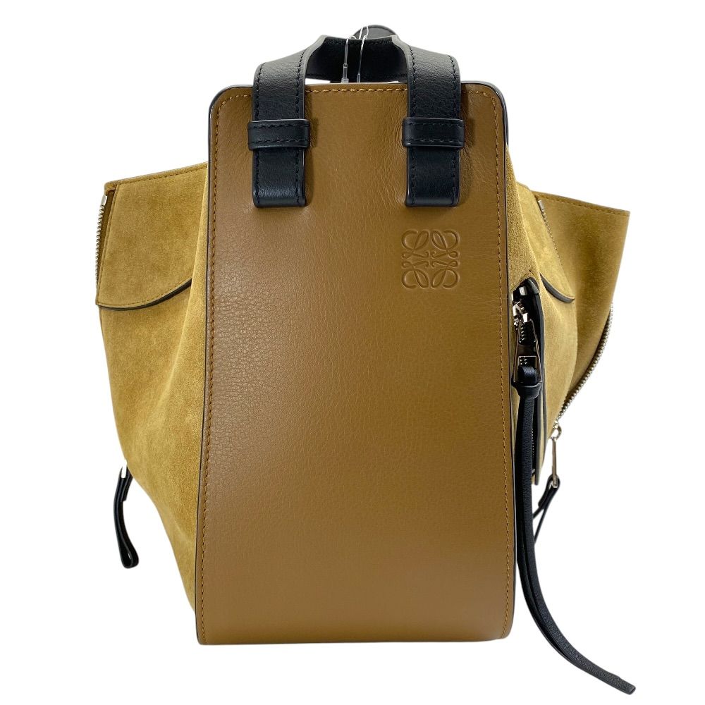 Loewe Hammock Bag Handbag Leather Suede Beige Black Feminine — view 3