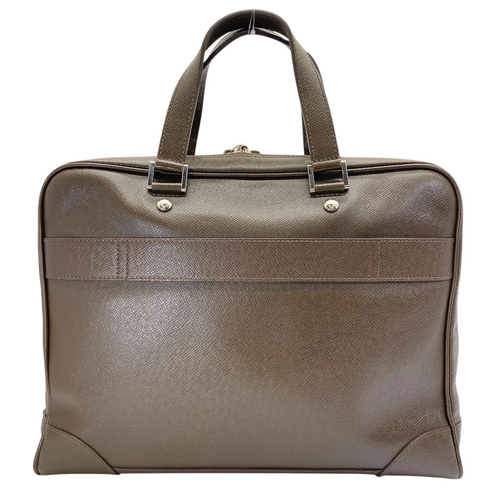 Louis Vuitton Business Briefcase Handbag LV Logo Taiga Leather Brown Practical — view 2