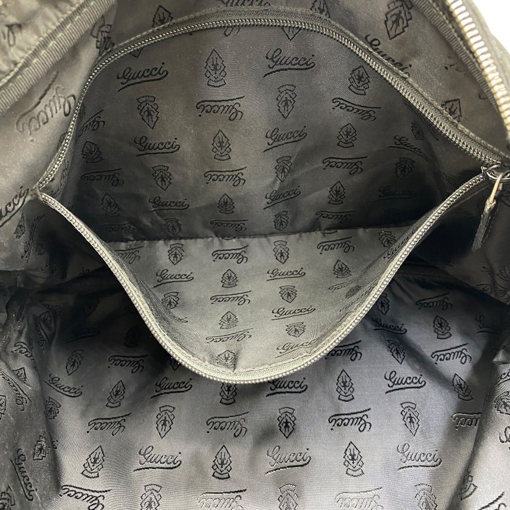 Gucci Guccissima Business Briefcase Handbag GG Logo Leather Black Practical — view 9