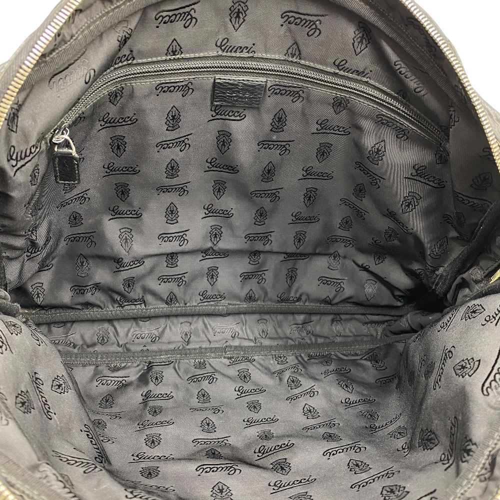 Gucci Guccissima Business Briefcase Handbag GG Logo Leather Black Practical — view 8
