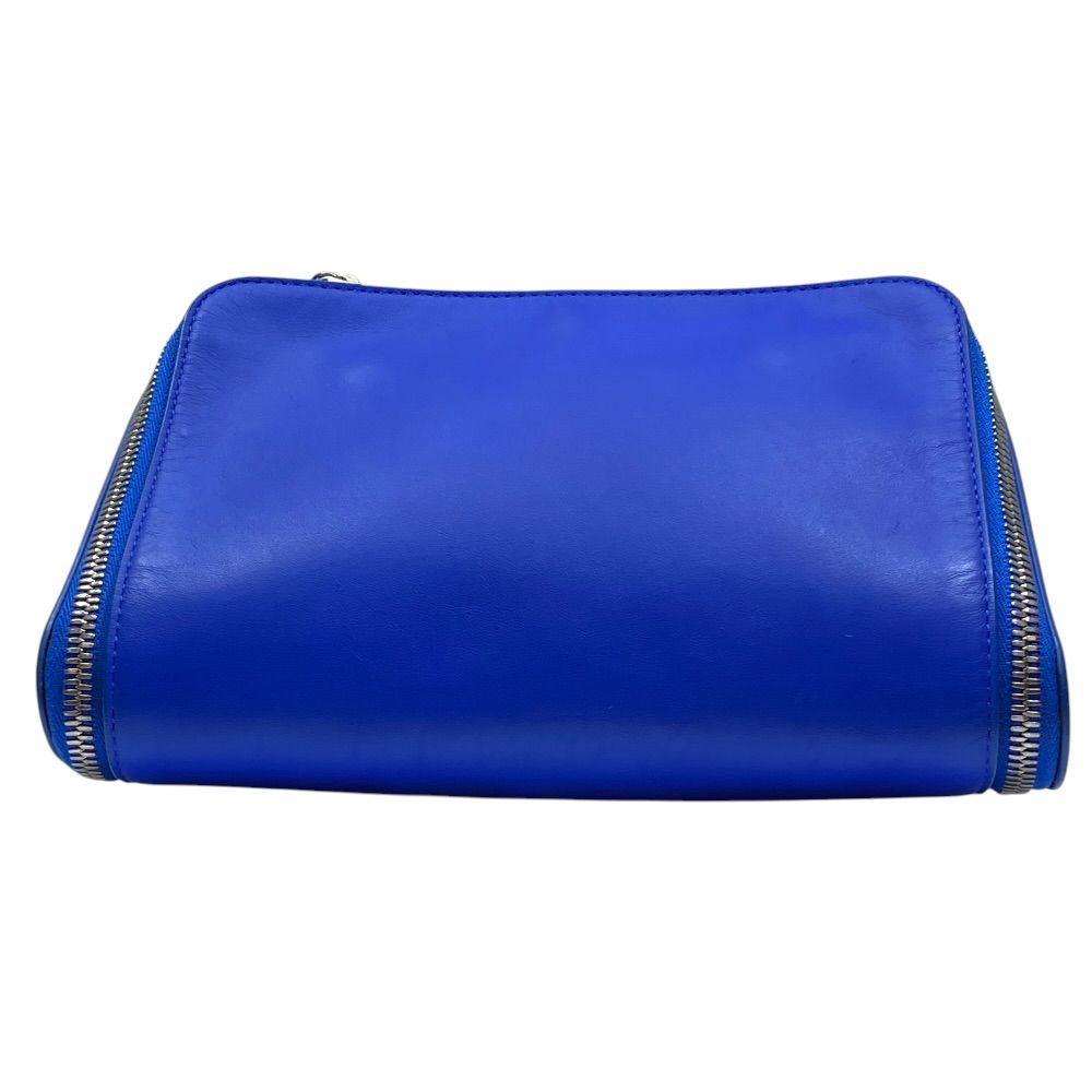 Bottega Veneta Triangle Clutch Wrist Strap Pouch Leather Blue Mode Practical — view 2