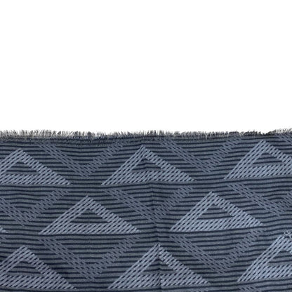 Dior Fringe Scarf Shawl CD Diamond Silk Wool Gray Feminine — view 4