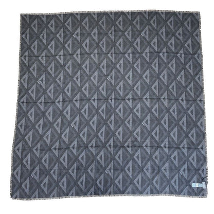 Dior Fringe Scarf Shawl CD Diamond Silk Wool Gray Feminine — view 2