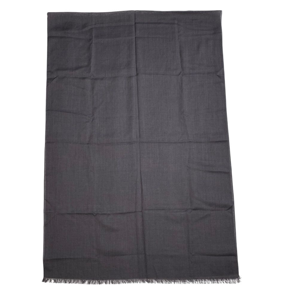 Dior Fringe Logo Scarf Shawl Silk Cashmere Gray Feminine — view 5
