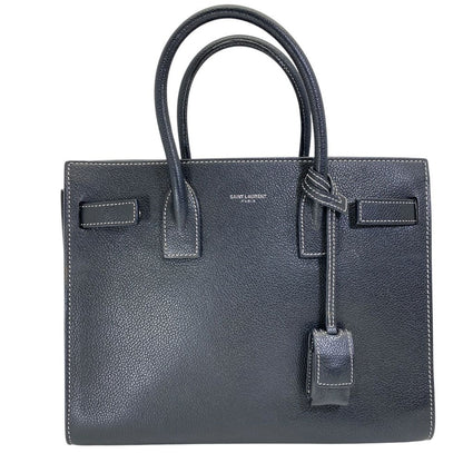 Saint Laurent Paris Sac de Jour Baby Sac Gray Leather Black 2-Way Shoulder