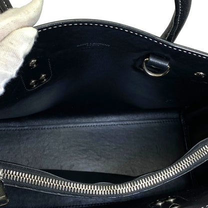 Saint Laurent Paris Sac de Jour Baby Sac Gray Leather Black 2-Way Shoulder — view 7