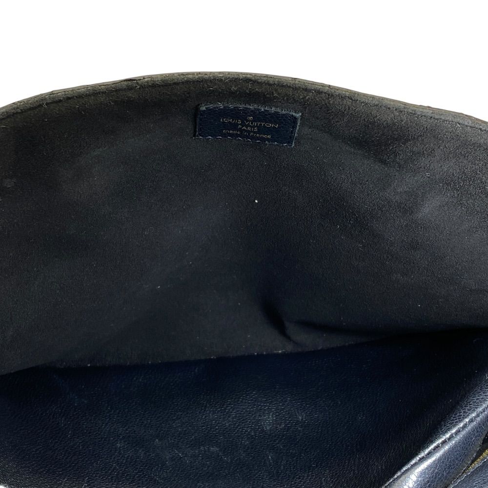 Louis Vuitton Alma Intu 2-Way Shoulder Bag Monogram Macassar Leather Black Brown — view 8