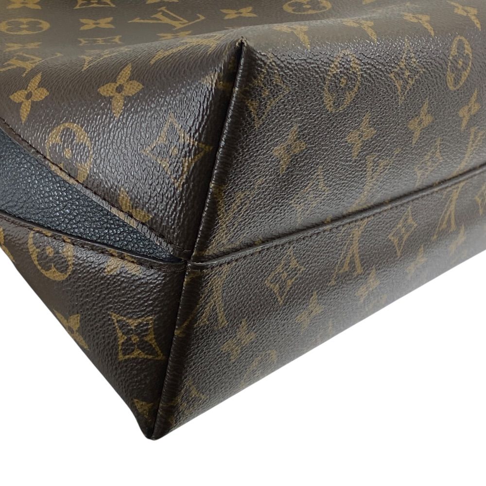 Louis Vuitton Alma Intu 2-Way Shoulder Bag Monogram Macassar Leather Black Brown — view 4