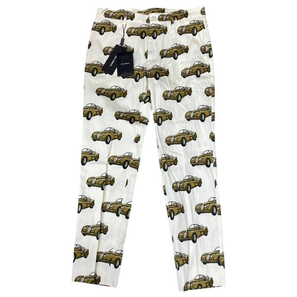 Dolce & Gabbana Stretch Cotton Pants Cropped Fsfjv White Smart Comfortable