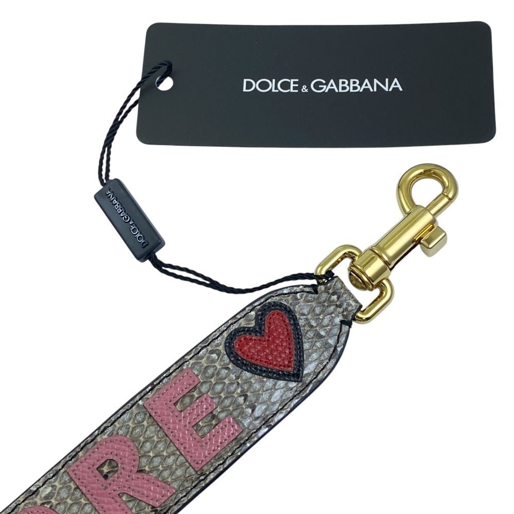 Dolce & Gabbana Bag Strap Leather Gray Multicolor Accent — view 2