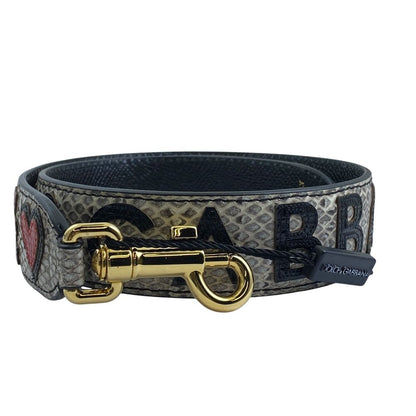 Dolce & Gabbana Bag Strap Leather Gray Multicolor Accent