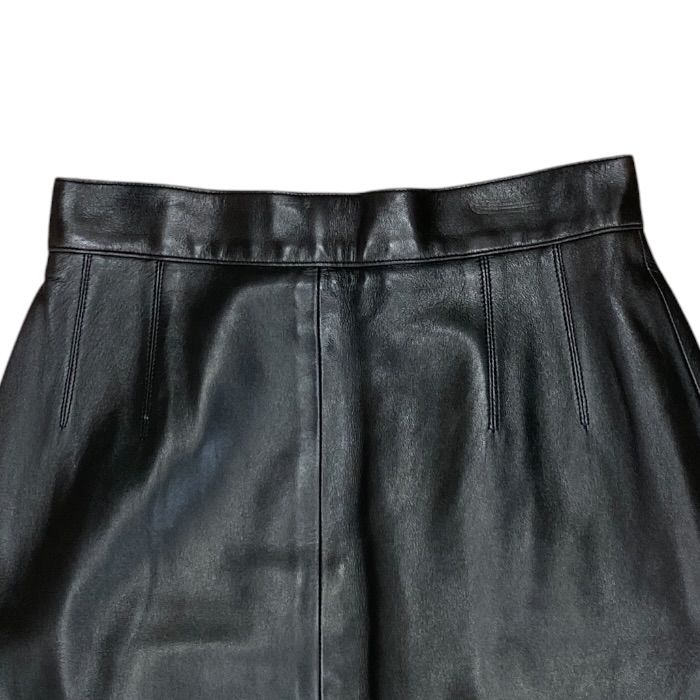 Chanel Vintage Long Skirt CC Logo Button Tight Silk Brown Feminine Classic — view 7