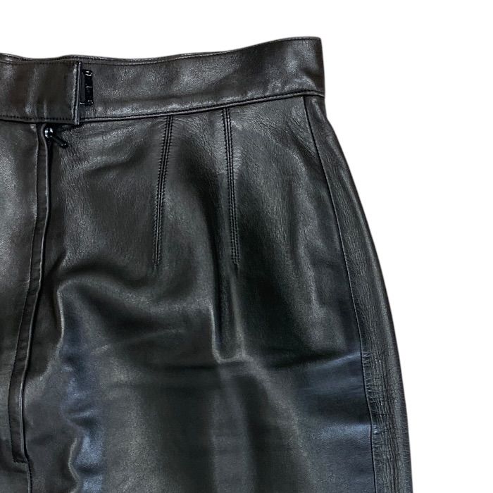 Chanel Vintage Long Skirt CC Logo Button Tight Silk Brown Feminine Classic — view 3