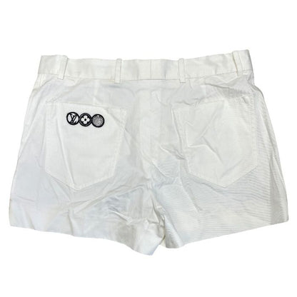 Louis Vuitton Patch Logo Shorts Polyurethane White Feminine Mode — view 2