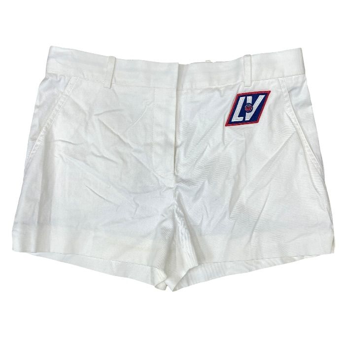 Louis Vuitton Patch Logo Shorts Polyurethane White Feminine Mode
