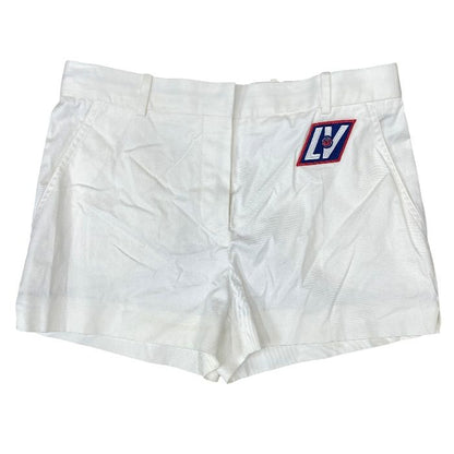 Louis Vuitton Patch Logo Shorts Polyurethane White Feminine Mode