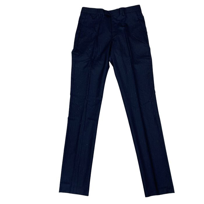 Louis Vuitton Trousers Suit Pants Striped Straight Gyk Wool Navy Business Smart