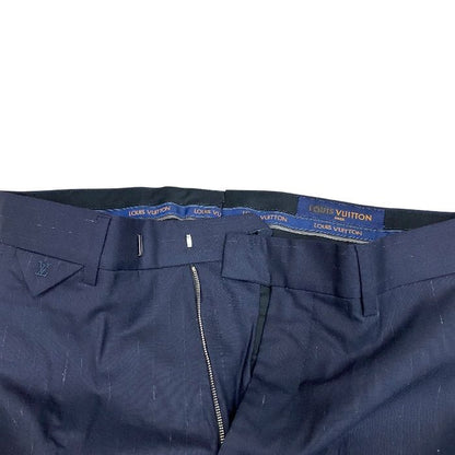 Louis Vuitton Trousers Suit Pants Striped Straight Gyk Wool Navy Business Smart — view 6