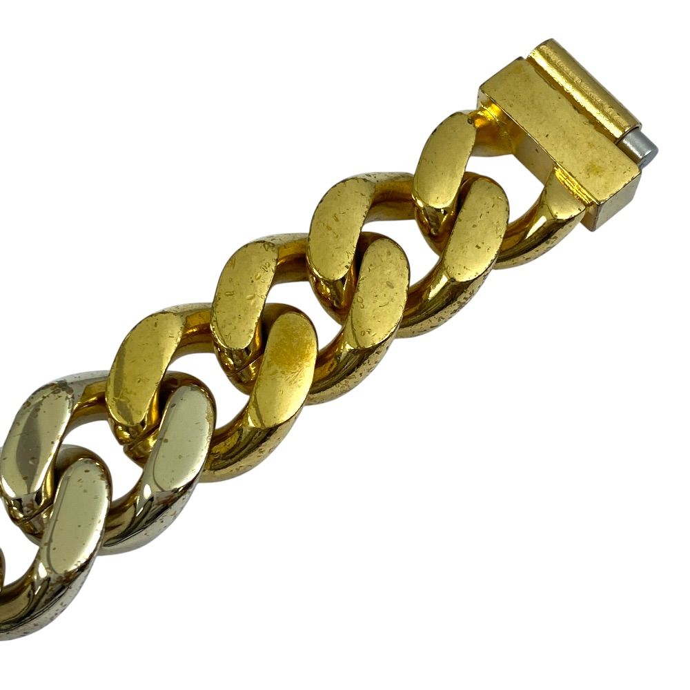 Saint Laurent Chain Bracelet Bangle Brass Gold Feminine Accent — view 4