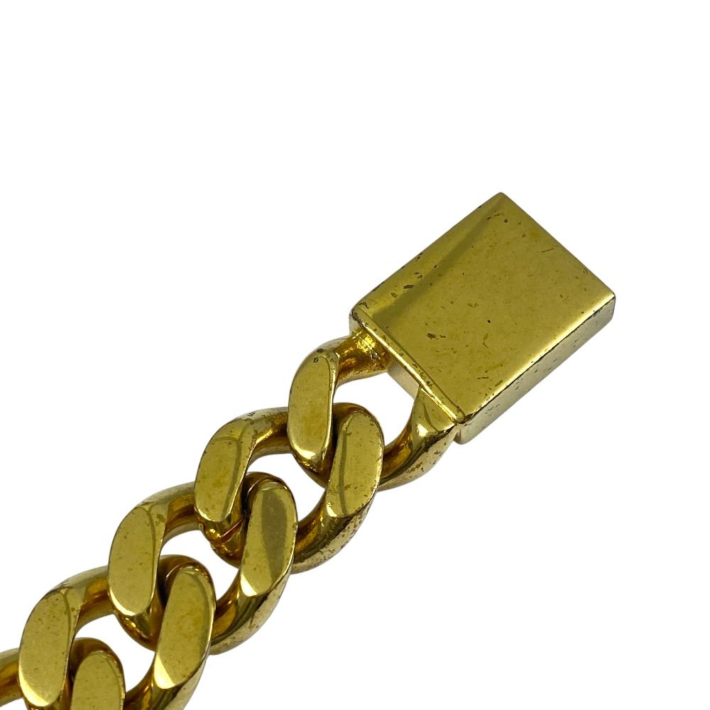Saint Laurent Chain Bracelet Bangle Brass Gold Feminine Accent — view 7