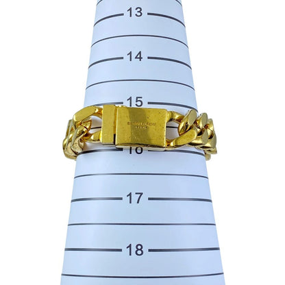 Saint Laurent Chain Bracelet Bangle Brass Gold Feminine Accent — view 8