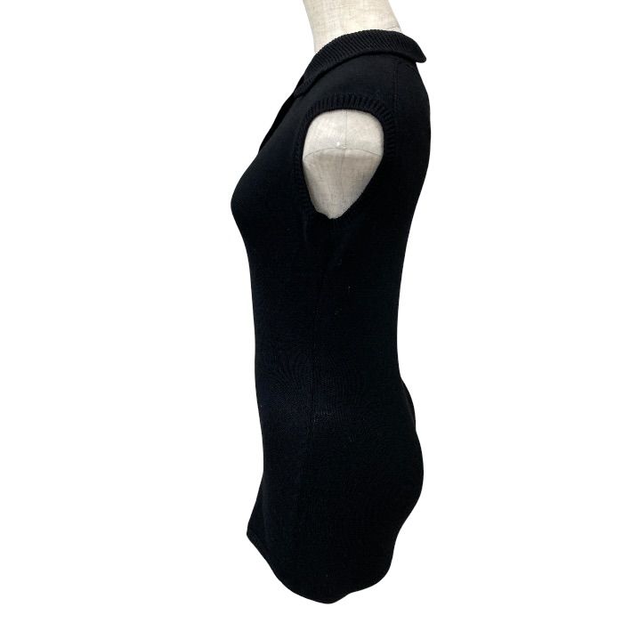 Dior Knit All in One Romper Short Sleeve CD Logo Cashmere Black Feminine Sweater — view 2