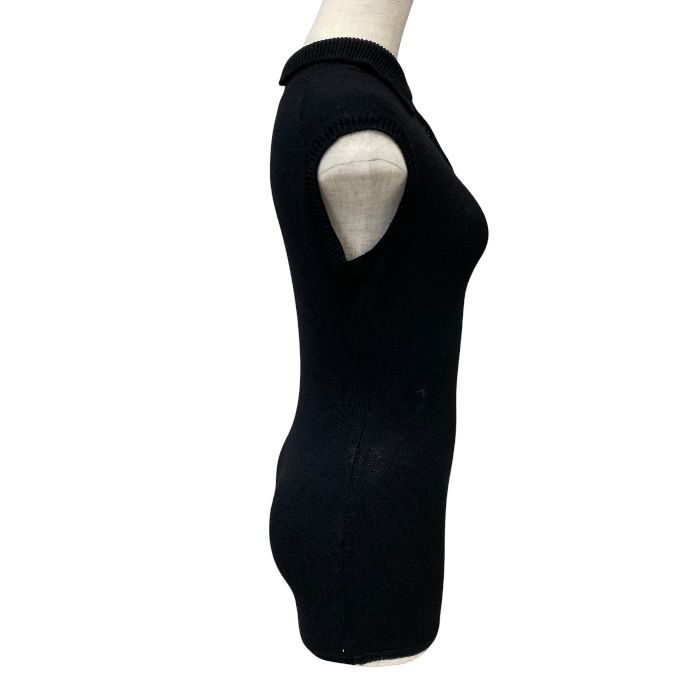 Dior Knit All in One Romper Short Sleeve CD Logo Cashmere Black Feminine Sweater — view 4