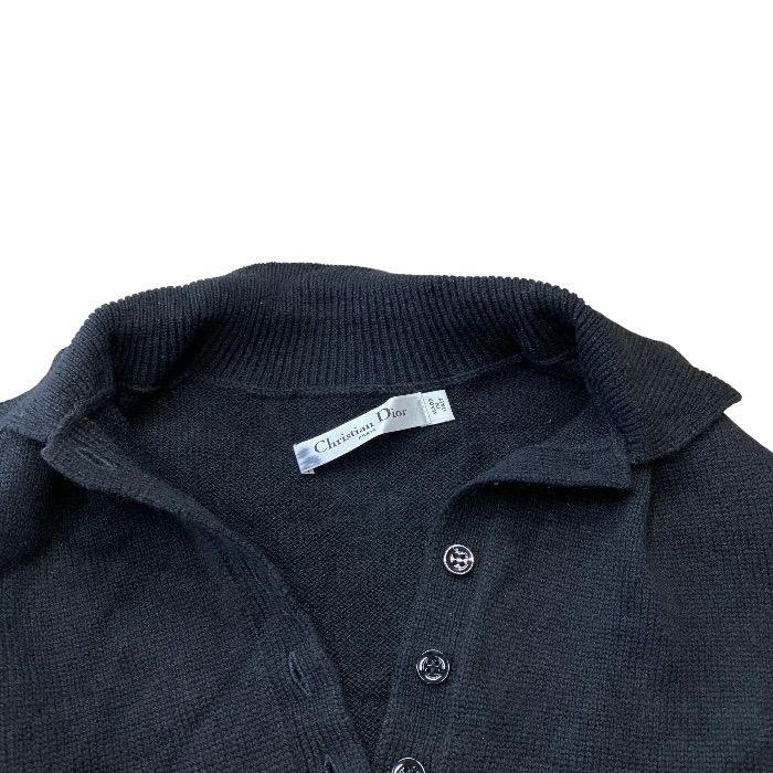 Dior Knit All in One Romper Short Sleeve CD Logo Cashmere Black Feminine Sweater — view 5