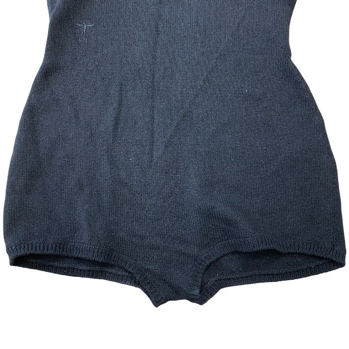 Dior Knit All in One Romper Short Sleeve CD Logo Cashmere Black Feminine Sweater — view 7