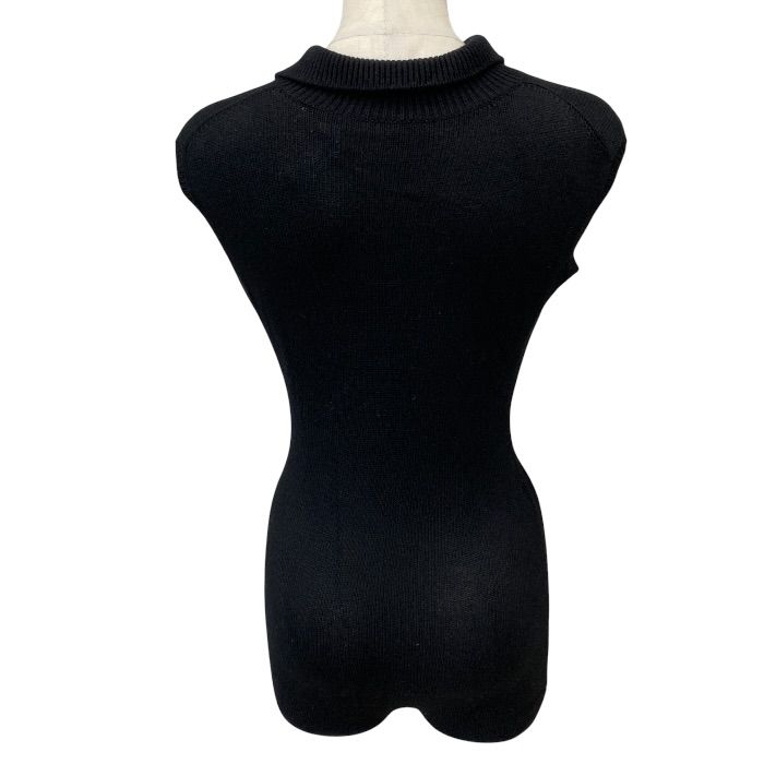 Dior Knit All in One Romper Short Sleeve CD Logo Cashmere Black Feminine Sweater — view 3