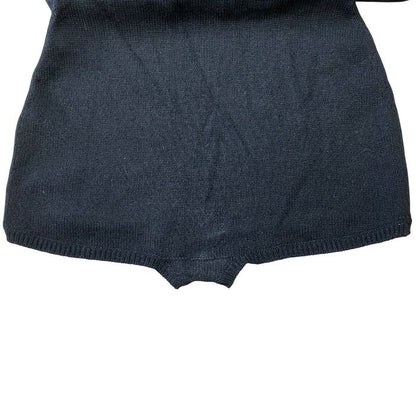 Dior Knit All in One Romper Short Sleeve CD Logo Cashmere Black Feminine Sweater — view 9