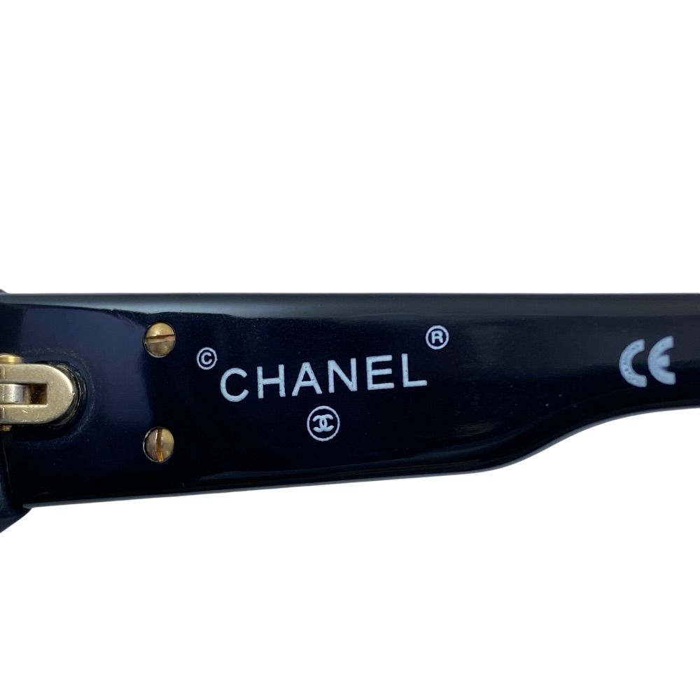 Chanel CC Logo Sunglasses Eyewear Acetate Black Feminine Mode — view 7