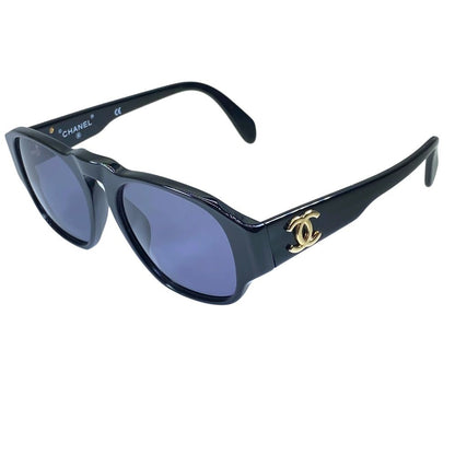 Chanel CC Logo Sunglasses Eyewear Acetate Black Feminine Mode
