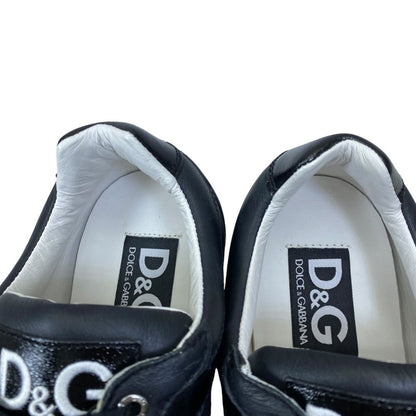 Dolce & Gabbana Swan Low Cut Sneakers Logo Leather Black 42) Street Mode Italy — view 7