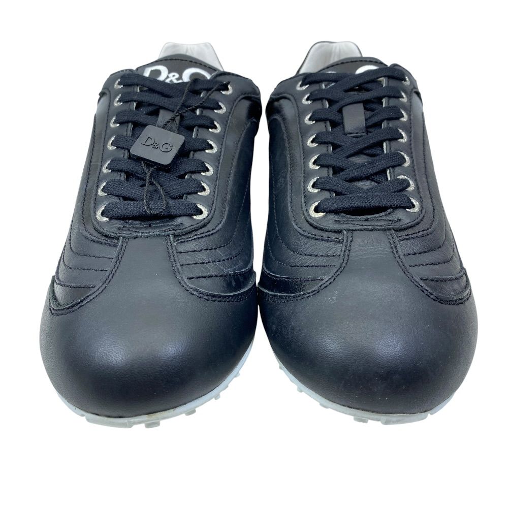Dolce & Gabbana Swan Low Cut Sneakers Logo Leather Black 42) Street Mode Italy — view 2