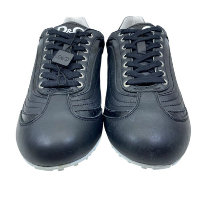 Dolce & Gabbana Swan Low Cut Sneakers Logo Leather Black 42) Street Mode Italy — view 2