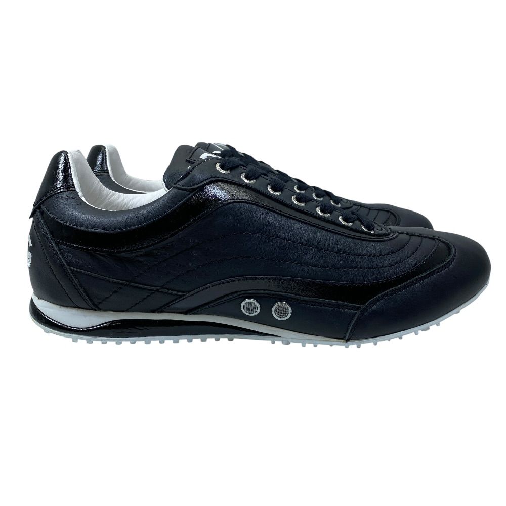 Dolce & Gabbana Swan Low Cut Sneakers Logo Leather Black 42) Street Mode Italy — view 5