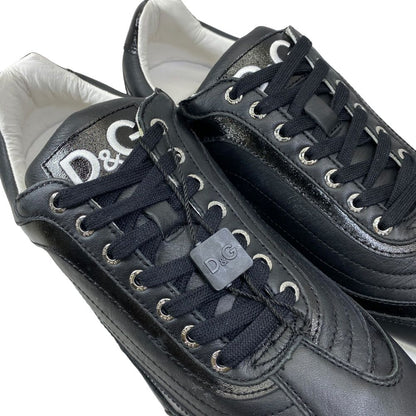 Dolce & Gabbana Swan Low Cut Sneakers Logo Leather Black 42) Street Mode Italy — view 6