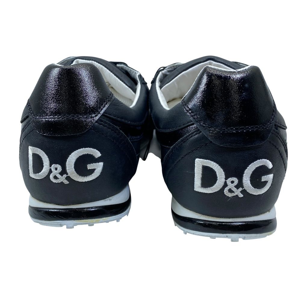 Dolce & Gabbana Swan Low Cut Sneakers Logo Leather Black 42) Street Mode Italy — view 4