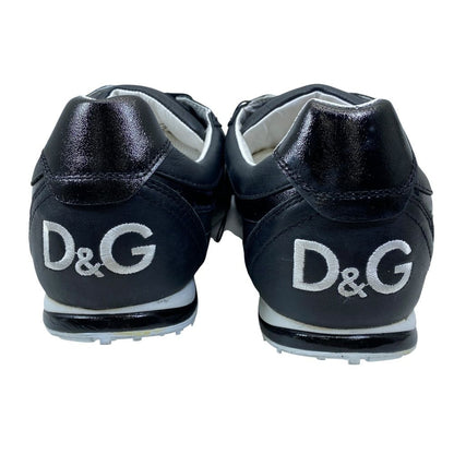 Dolce & Gabbana Swan Low Cut Sneakers Logo Leather Black 42) Street Mode Italy — view 4