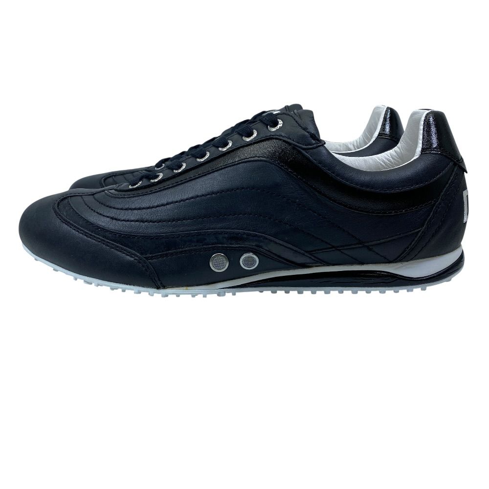 Dolce & Gabbana Swan Low Cut Sneakers Logo Leather Black 42) Street Mode Italy — view 3