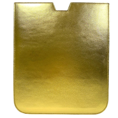 Saint Laurent iPad Case Tablet Pouch Leather Metallic Gold Practical — view 2